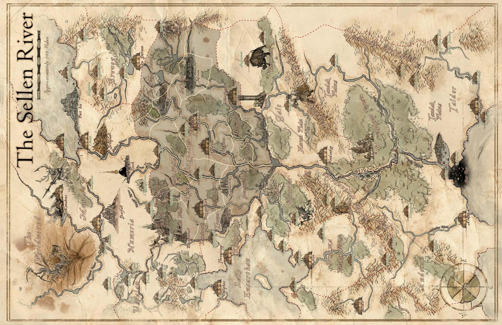 PZO9448 People of the River Map