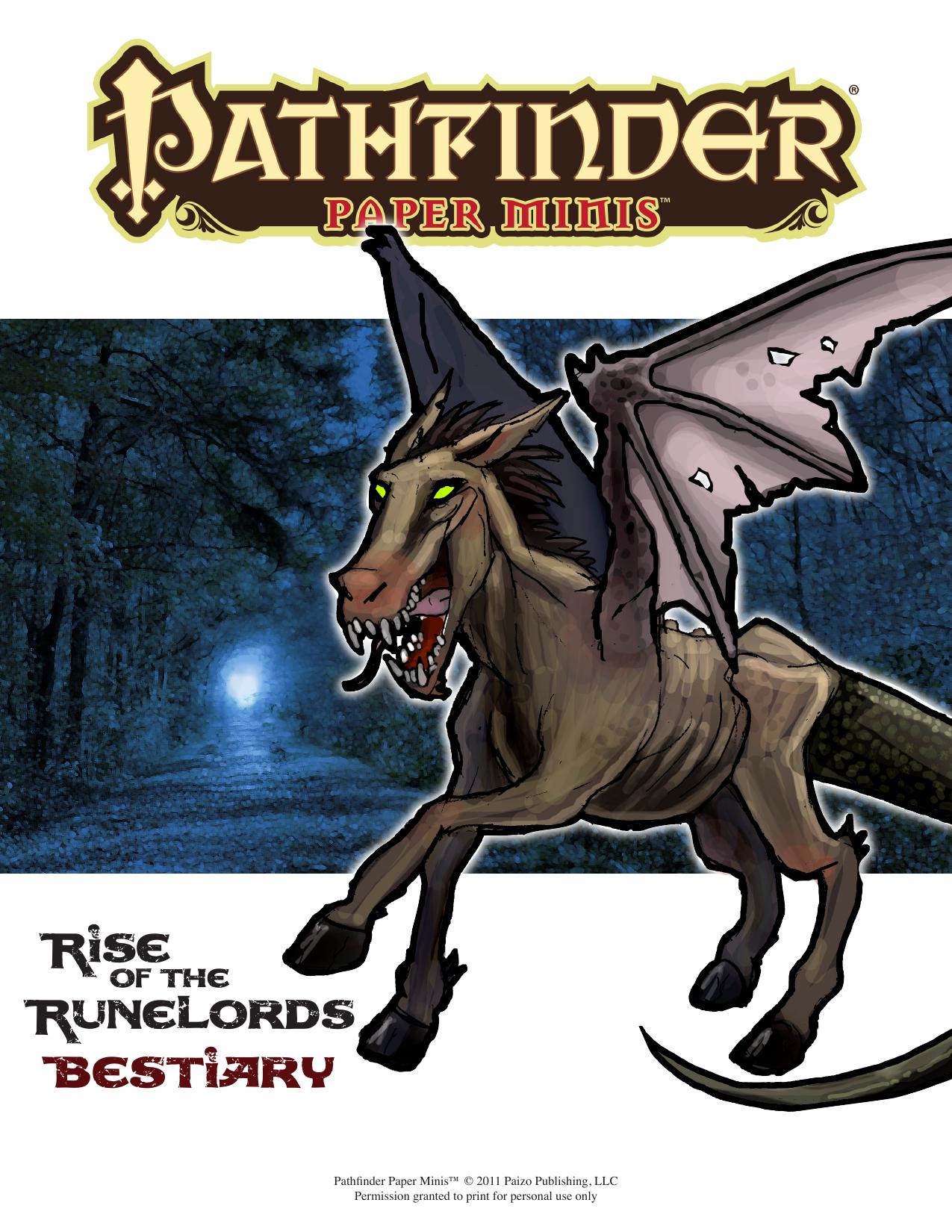 (Rise of the Runelords 0) Bestiary