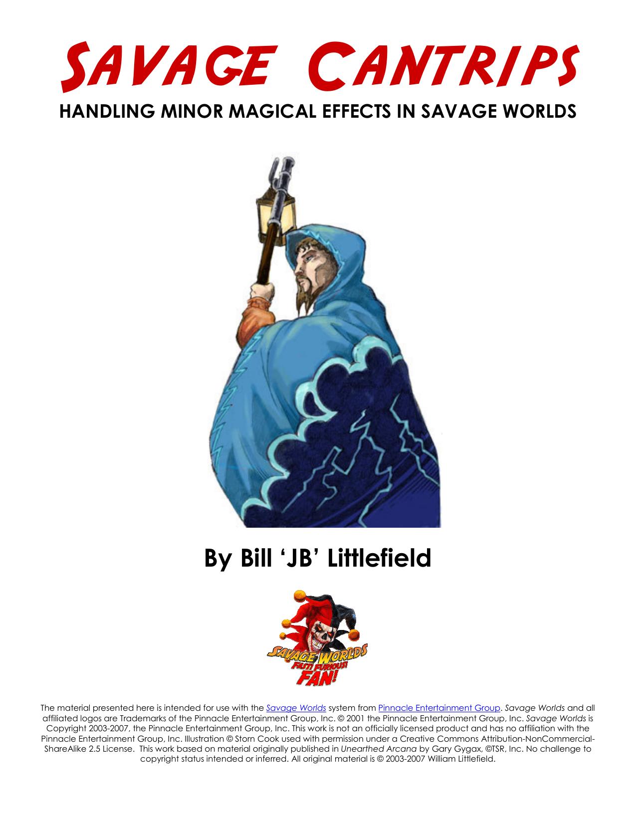 Microsoft Word - Savaged Cantrips.doc