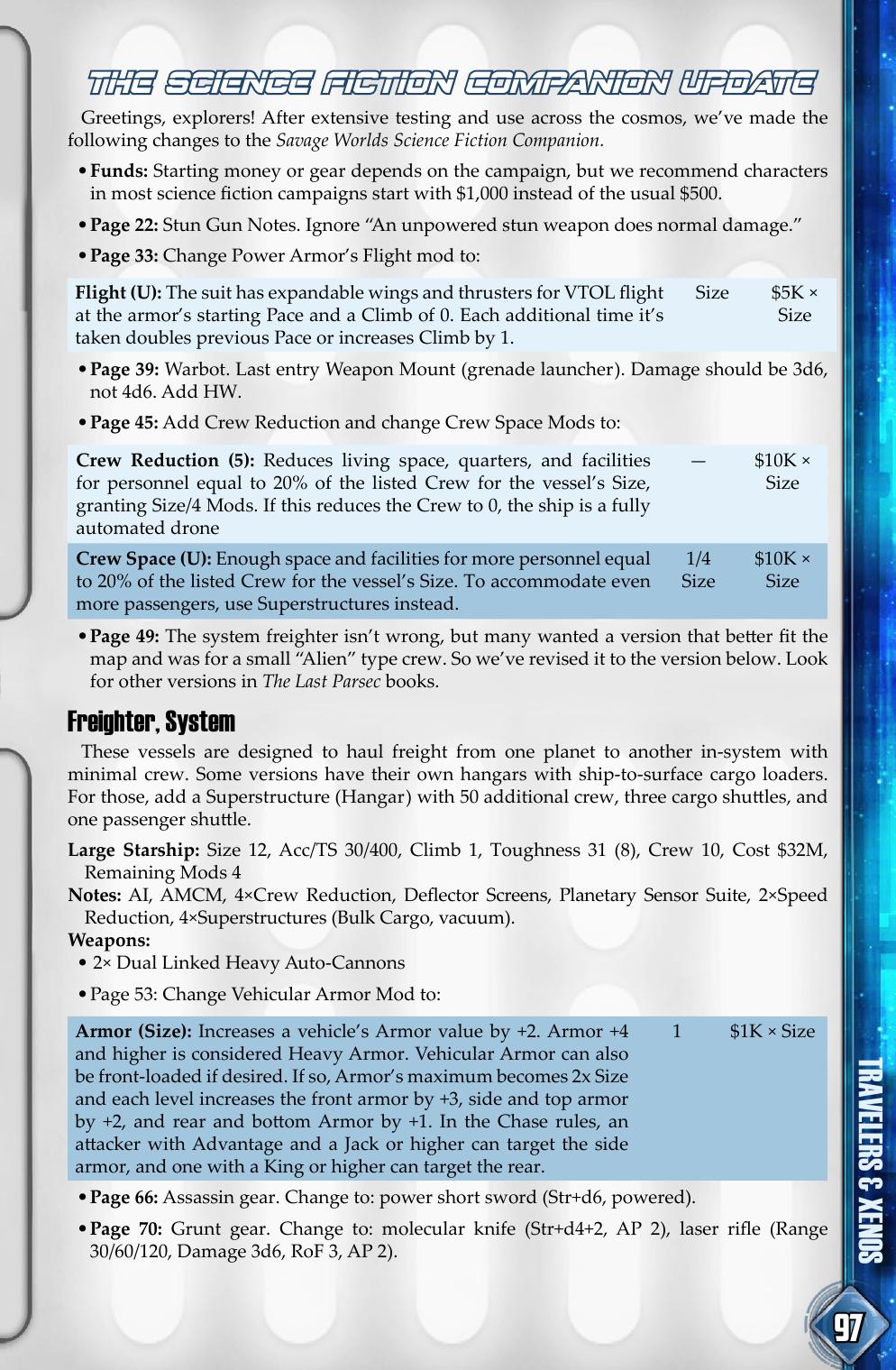 Science Fiction Companion Errata