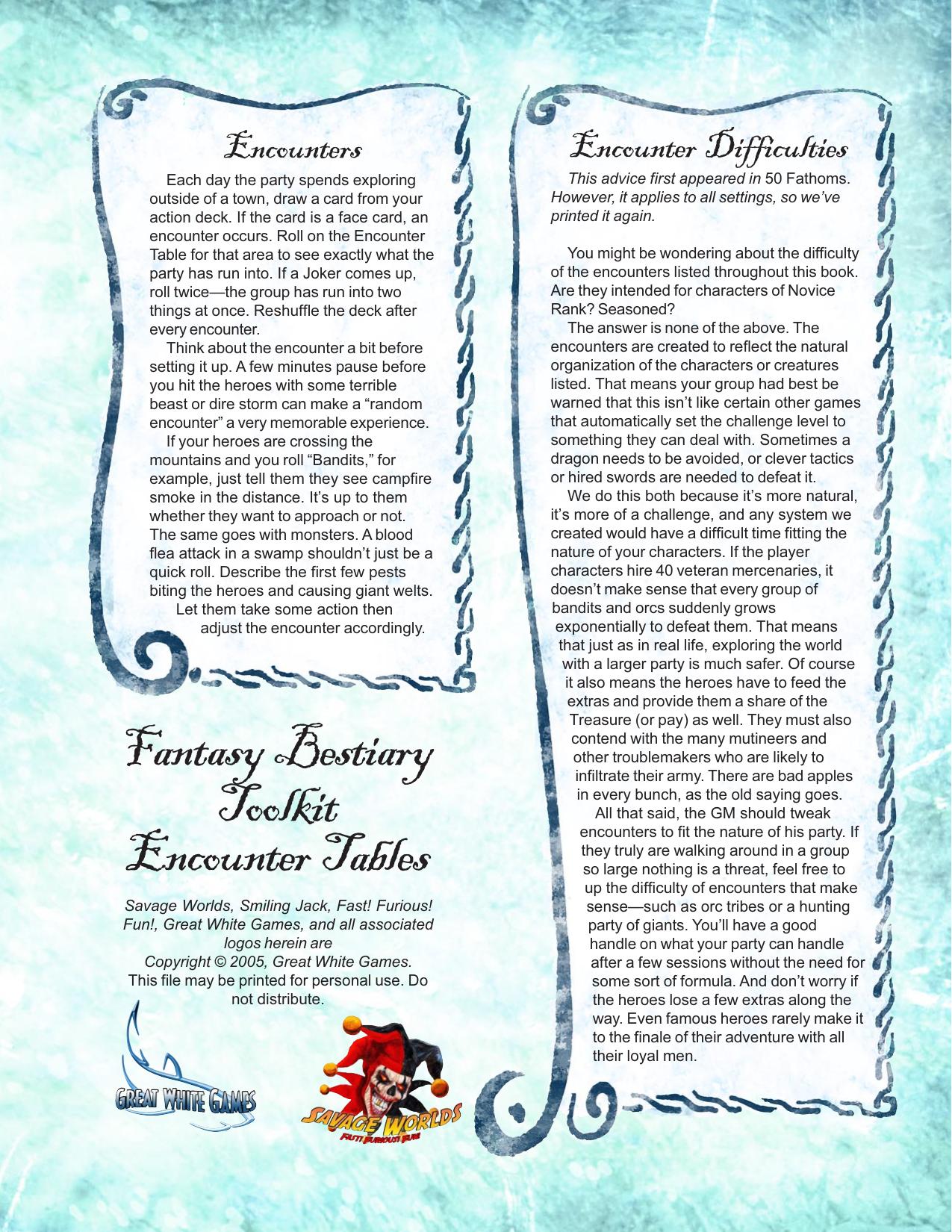 Fantasy BestiaryTables.pmd