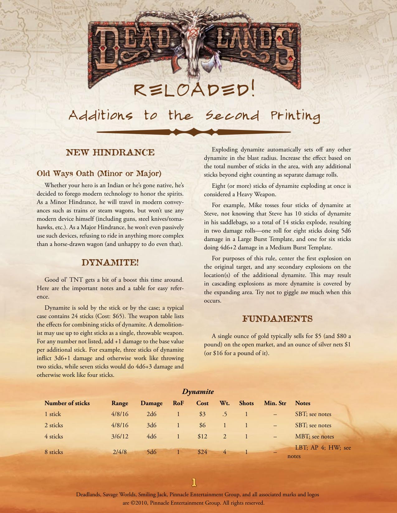 Second Printing Additions