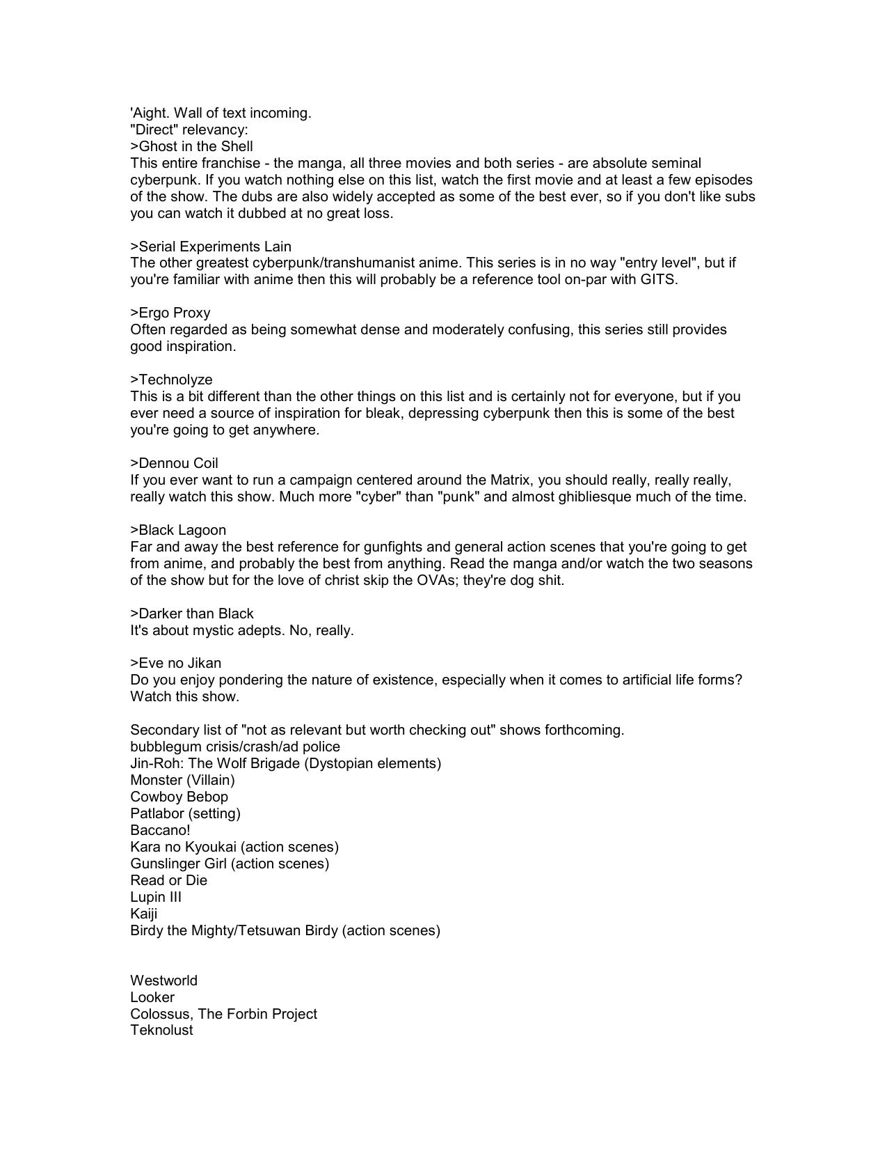 Microsoft Word - Shadowrun Anime & music.rtf