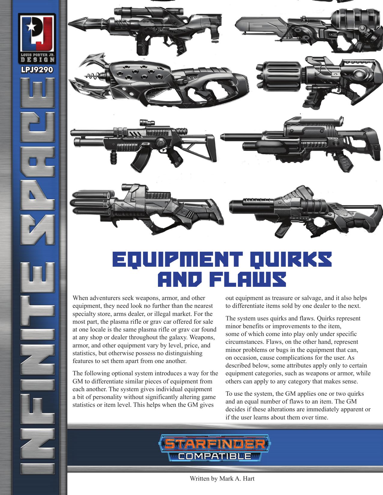 Equipment Quirks & Flaws