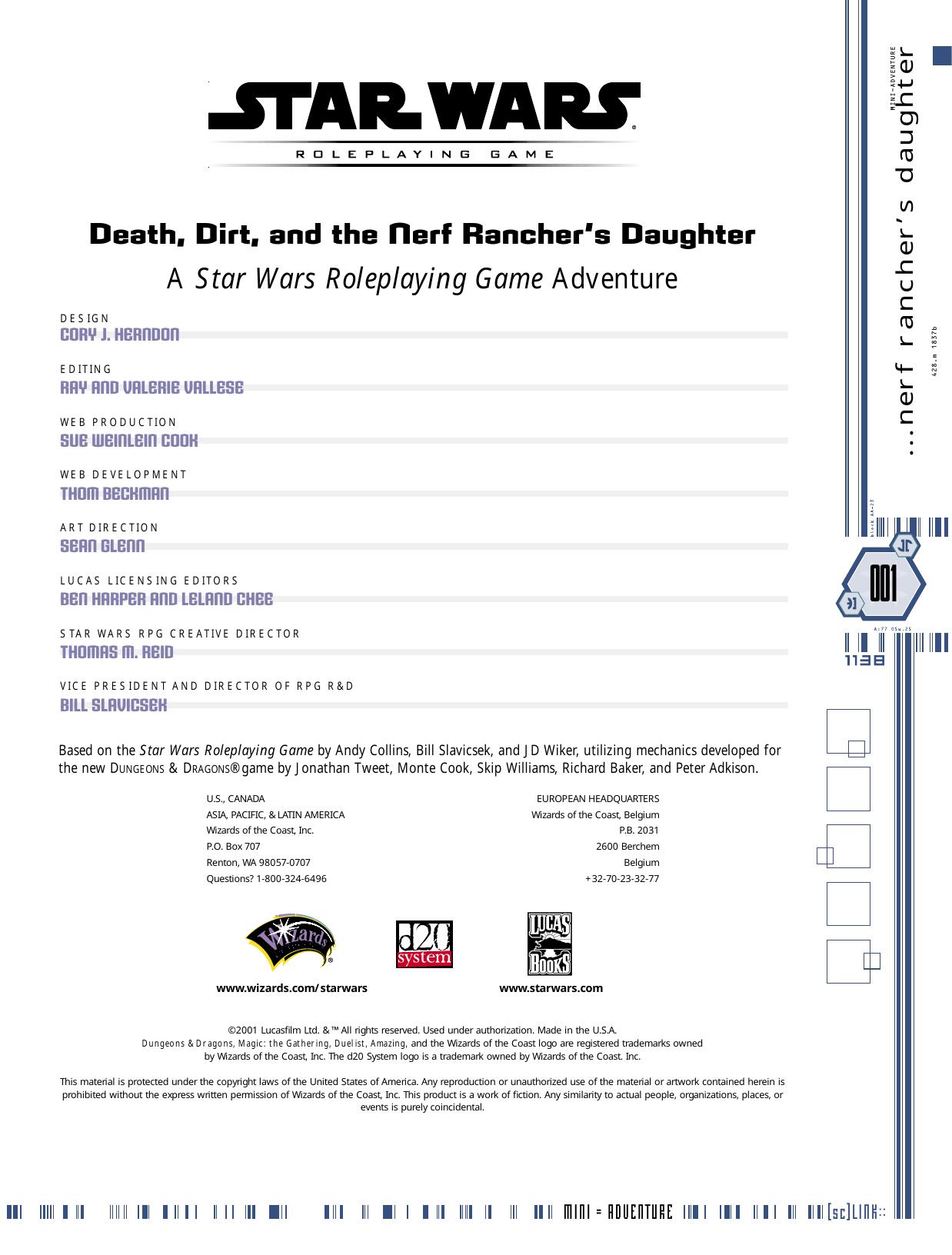 Death, Dirt & The Nerf Rancher's Daughter