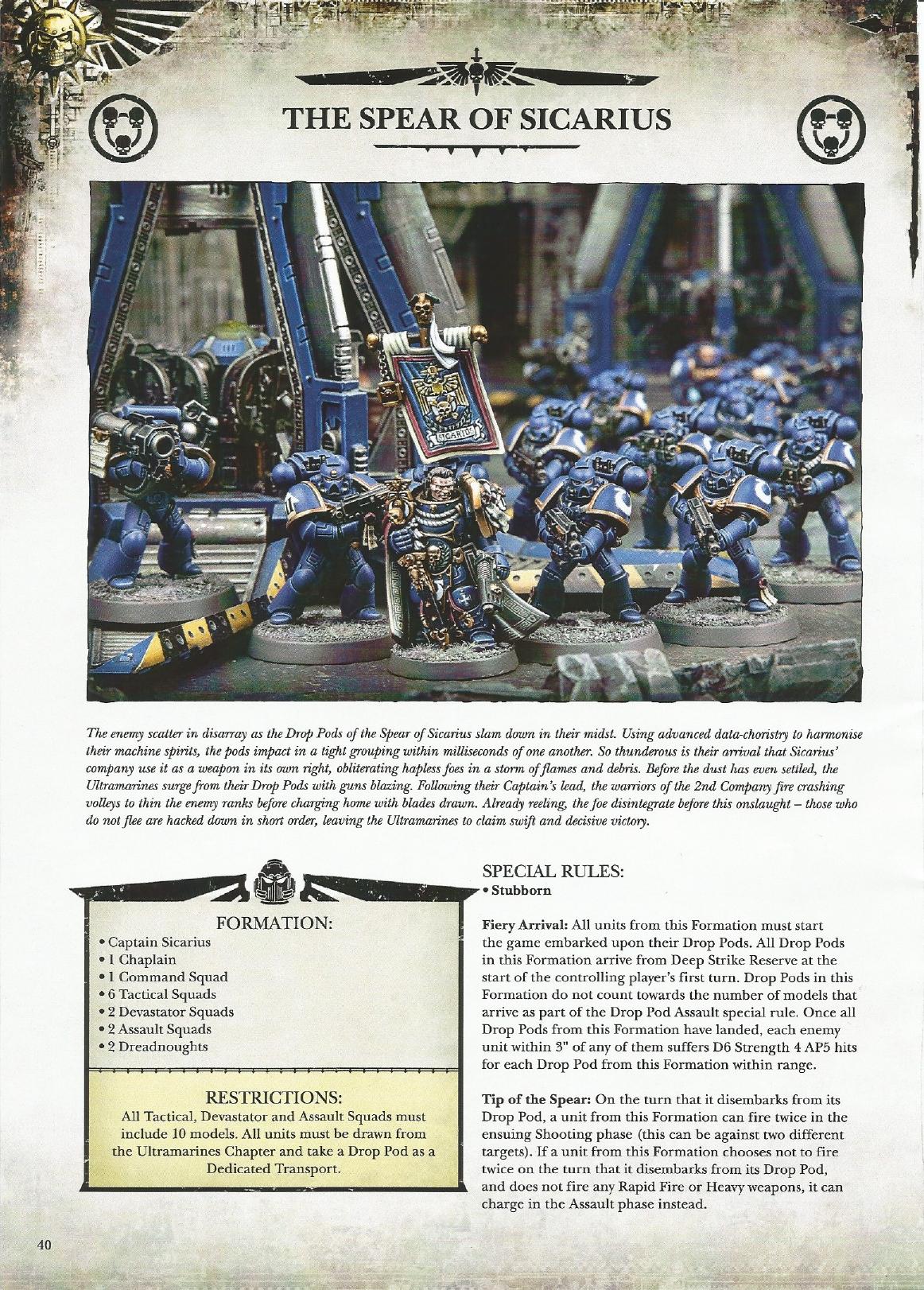 W40k 7e - Formation Datasheets