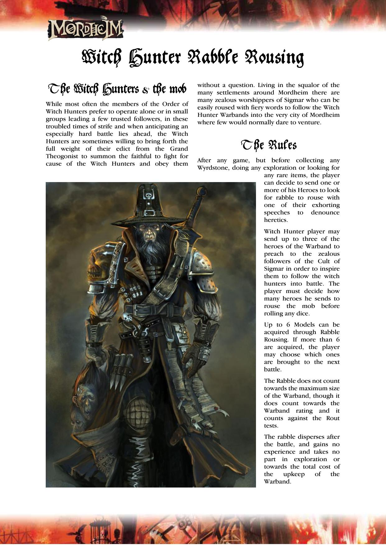 Witch Hunter Rabble Rousing