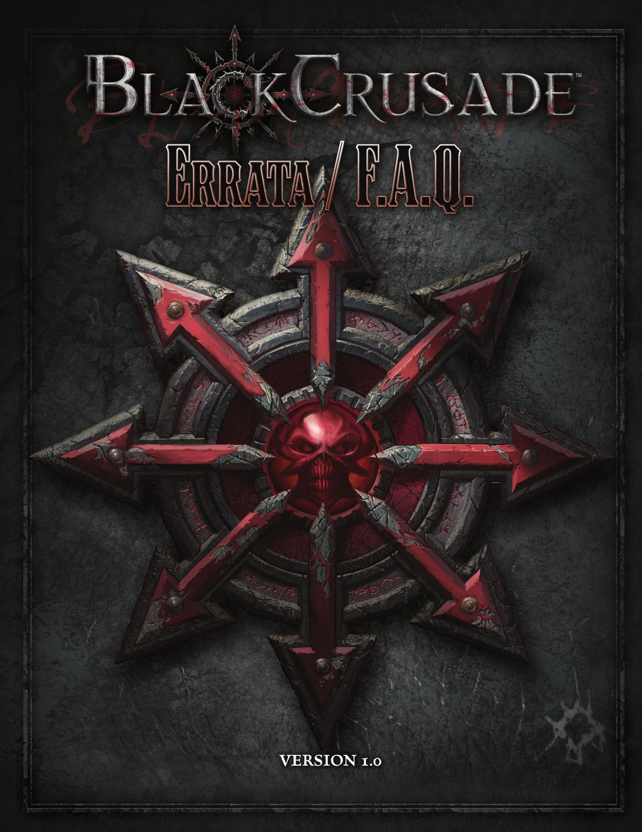 Black Crusade Errata English CS3 HQ