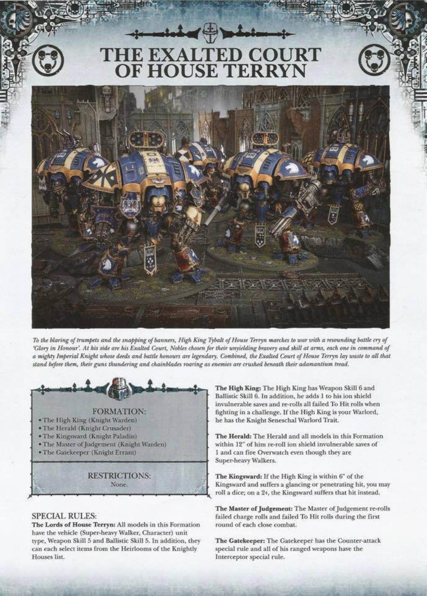 W40k 7e - Formation Datasheets