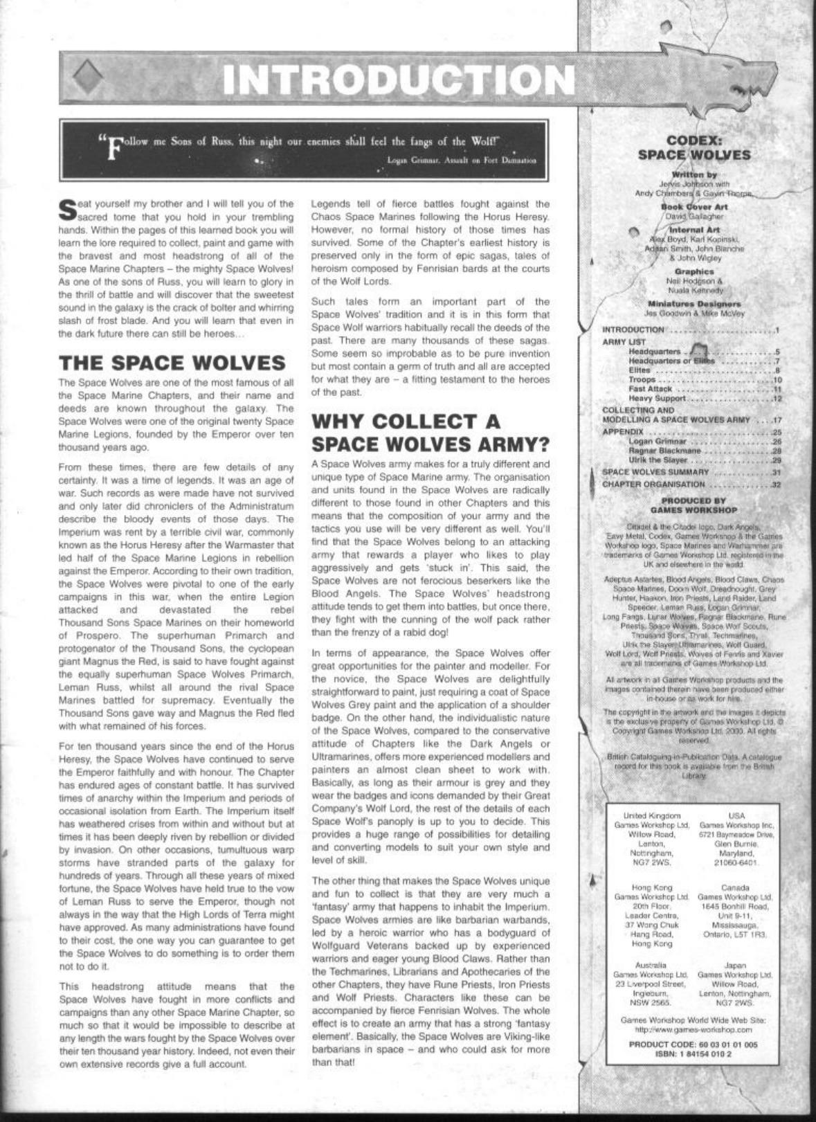 Codex - Space Wolves