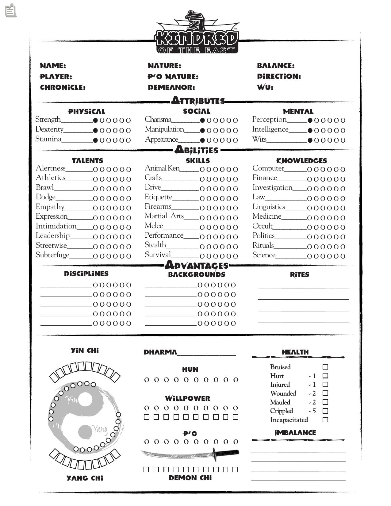 KOE Character Sheet