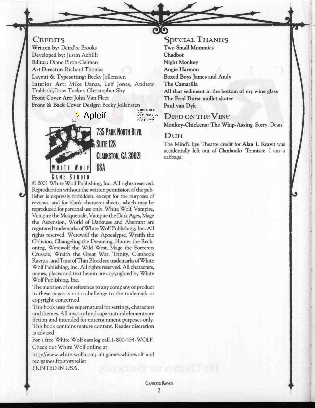 Ravnos (2001 Revised)