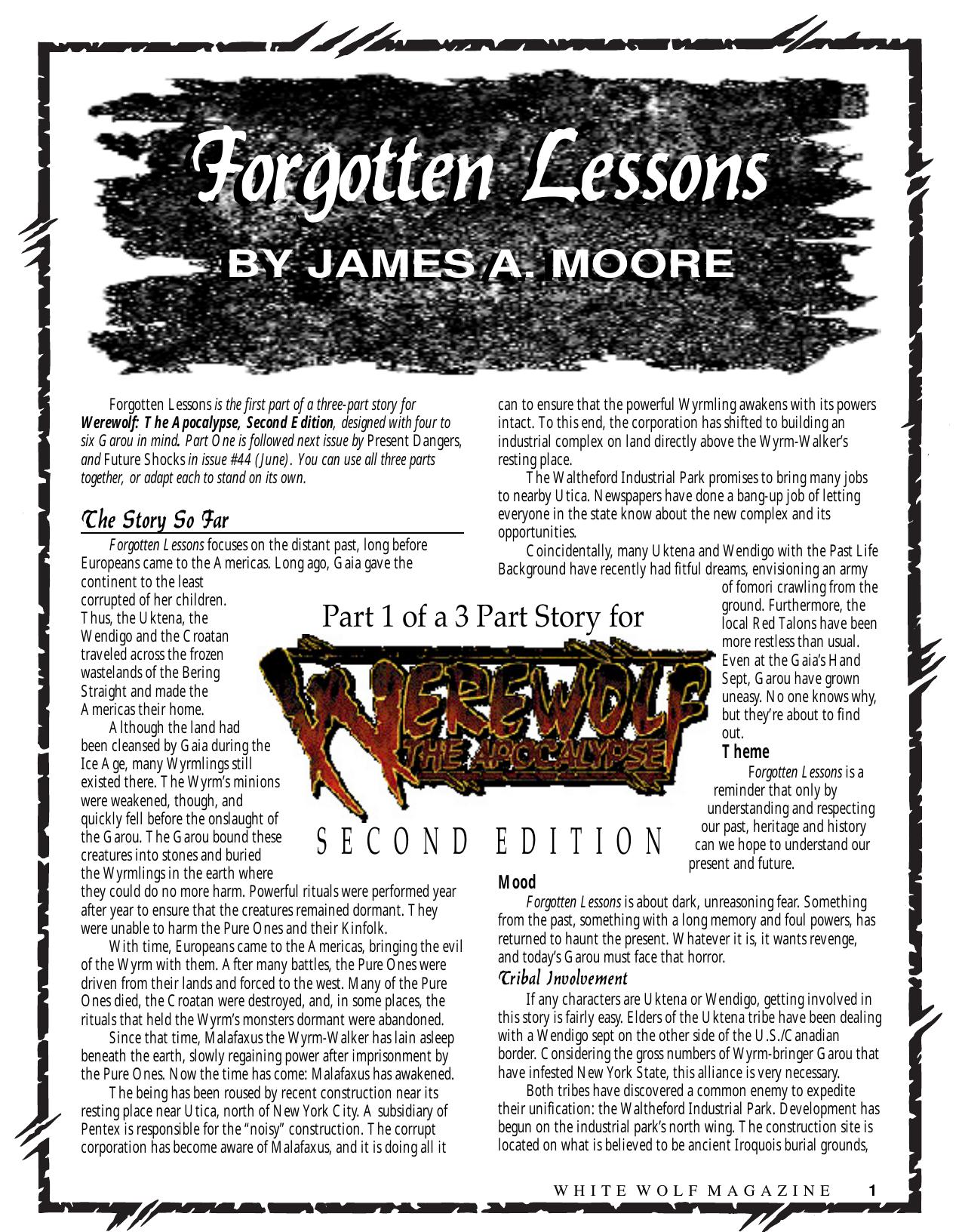 Werewolf Adventure PT 1