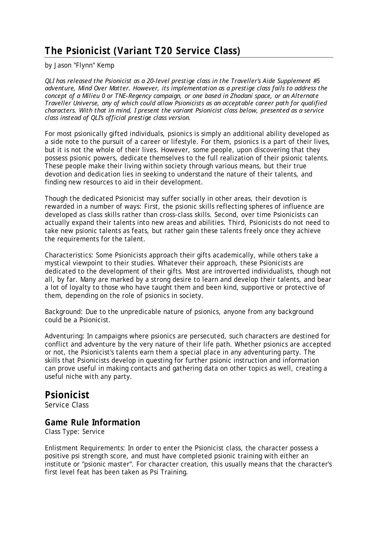 Microsoft Word - The Psionicist - with OGL.doc