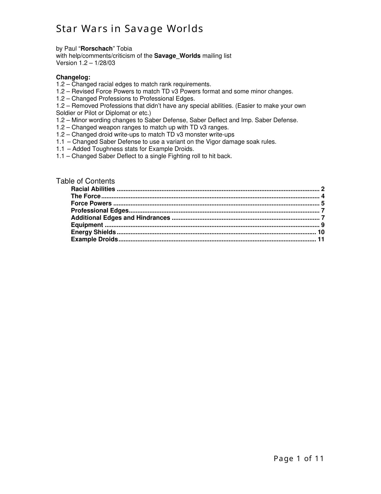 Star Wars in Savage Worlds.doc