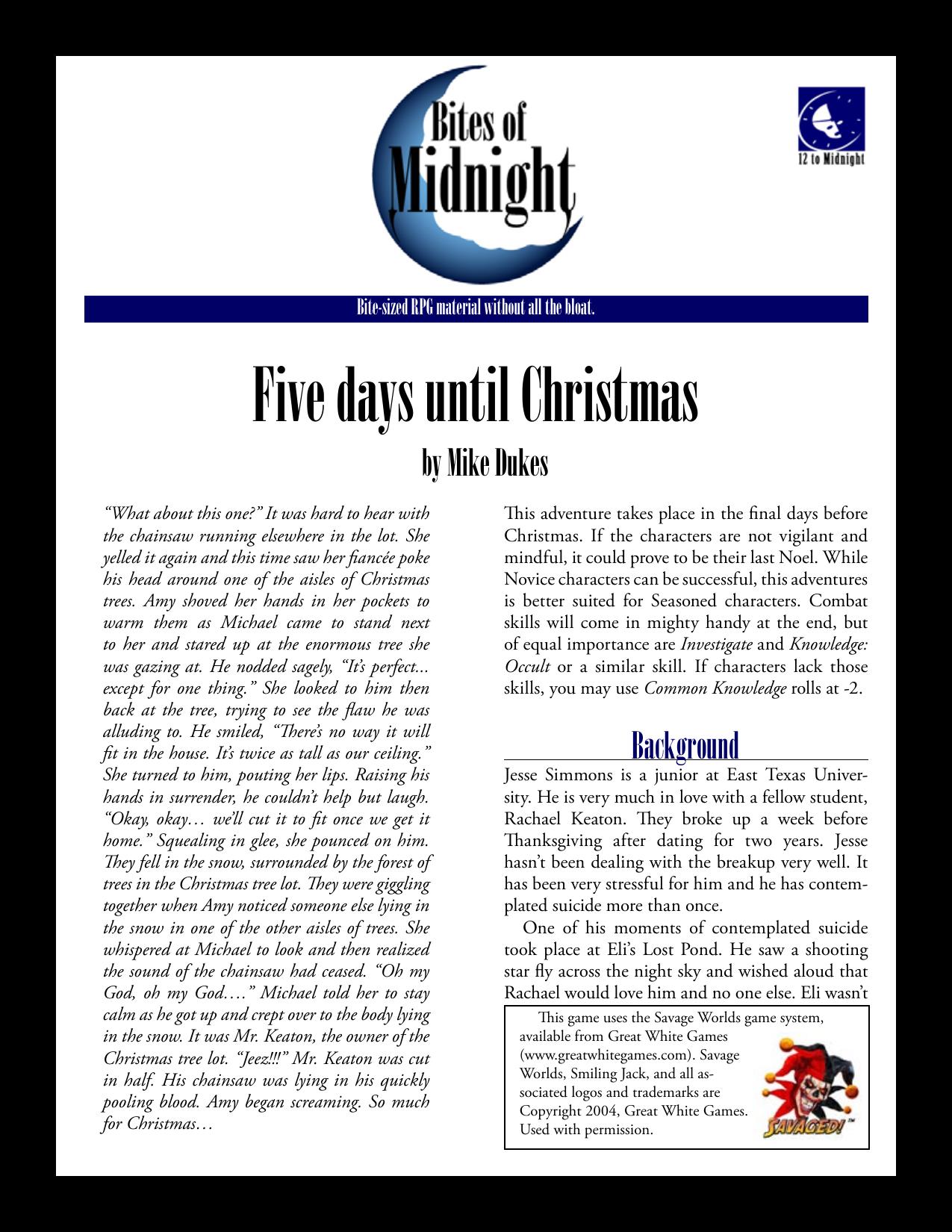 Savage Worlds - Bites of Midnight