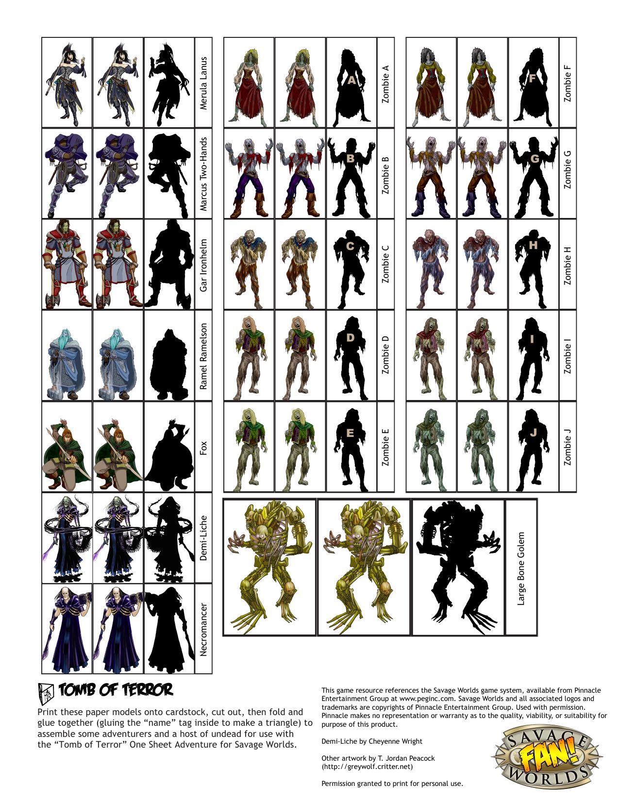 Tomb of Terrors Figure Flats