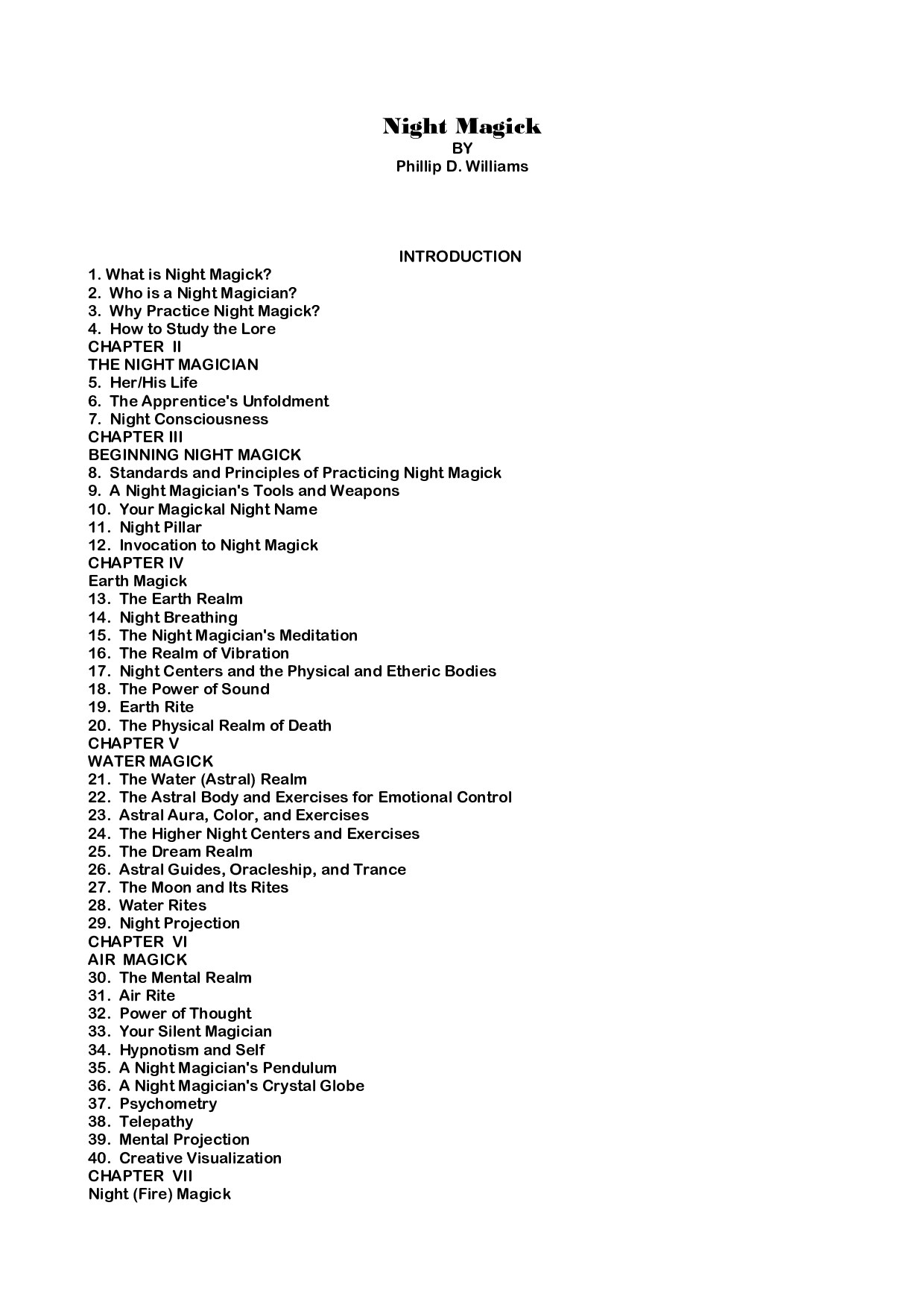 Night Magick