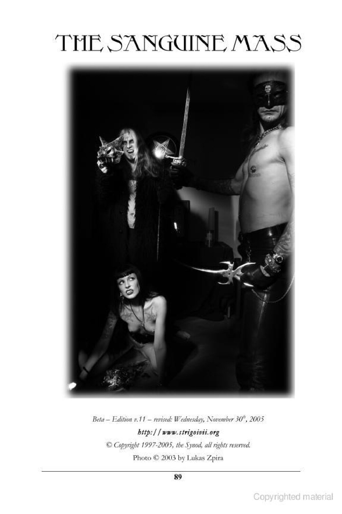 The Sanguine Mass (Original Edition)