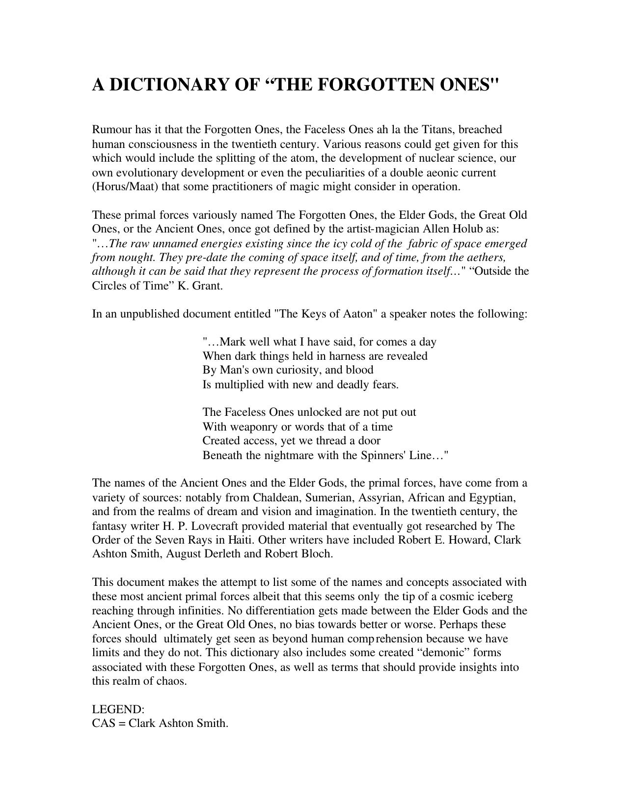 Dictionary of the Forgotten Ones-netluv