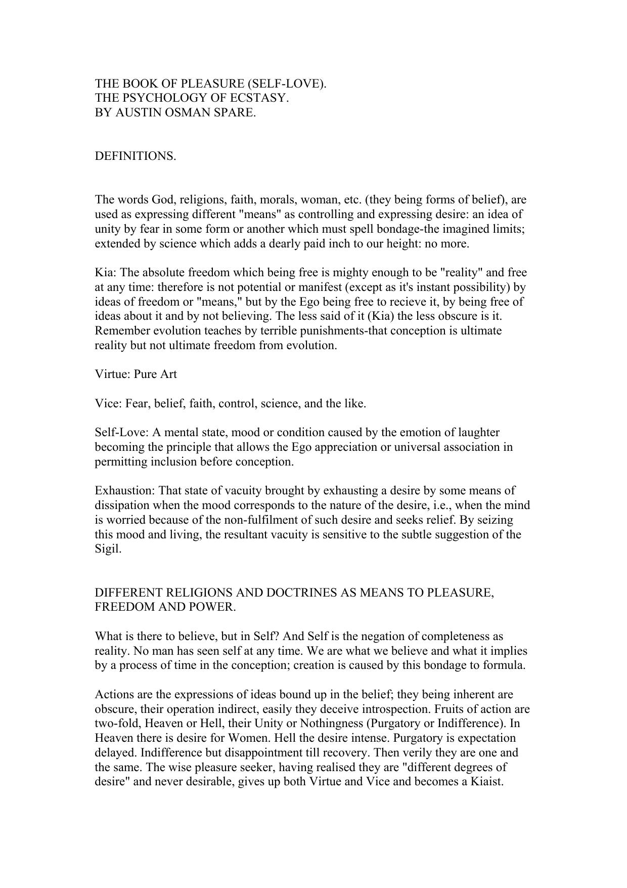 The Book of Pleasure (Self-Love): [The Psychology of Ecstasy]