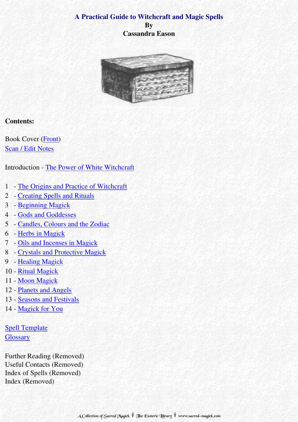 A Practical Guide to Witchcraft and Magic Spells By Cassandra Eason