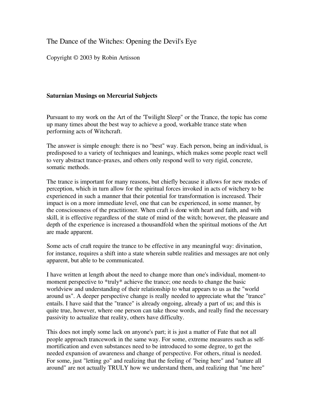 Dance of the Witches