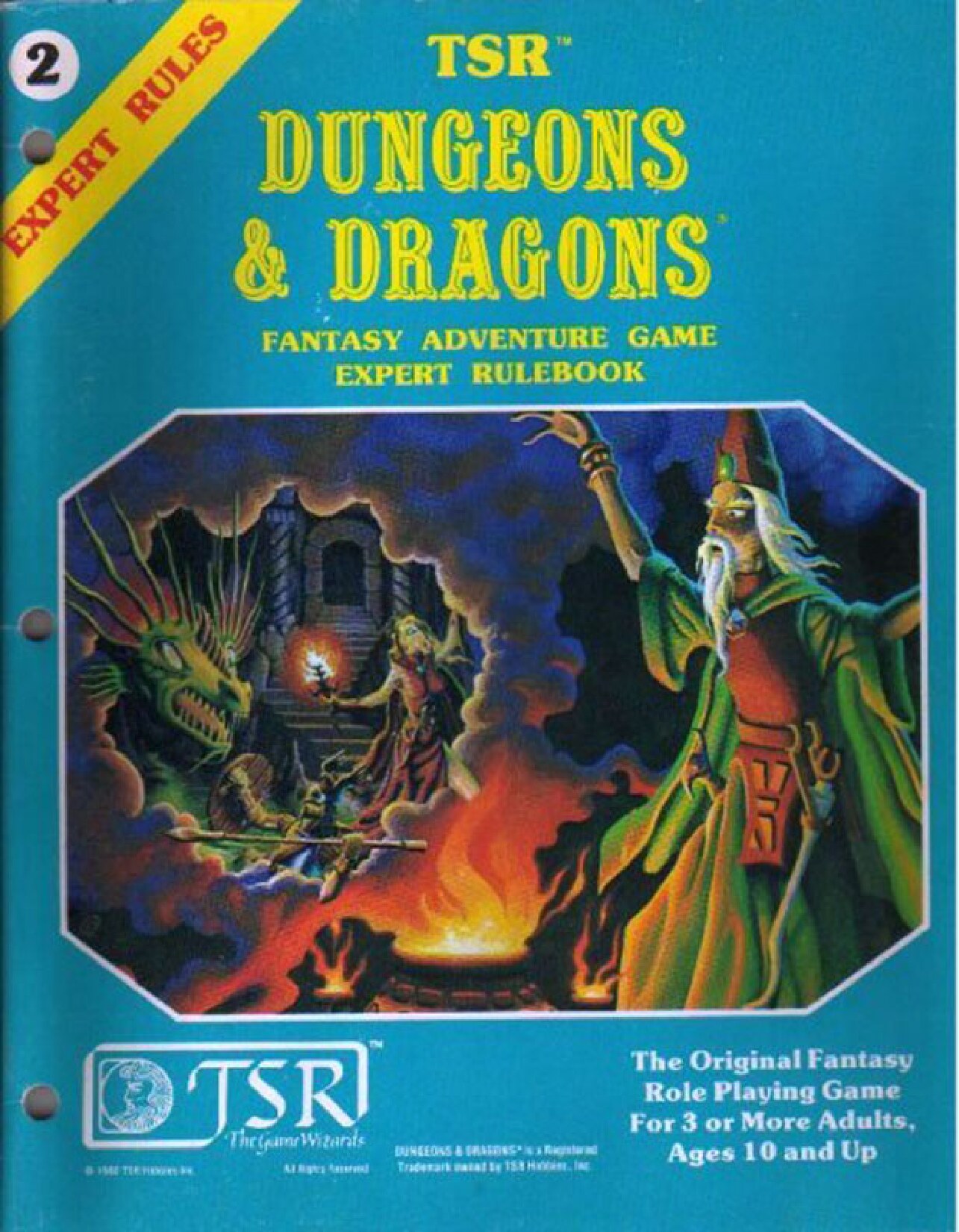 TSR 1012A Set 2 Expert Rules (Light Blue Box with Otus Art Early 1980's)