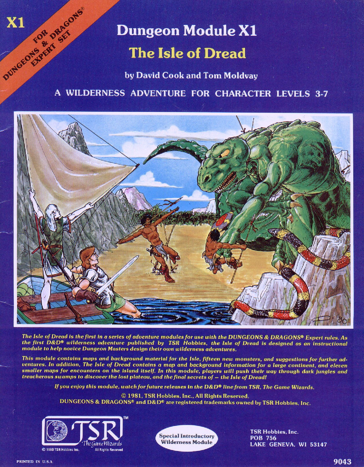 TSR 9043A X1 Isle of Dread (Blue Cover)