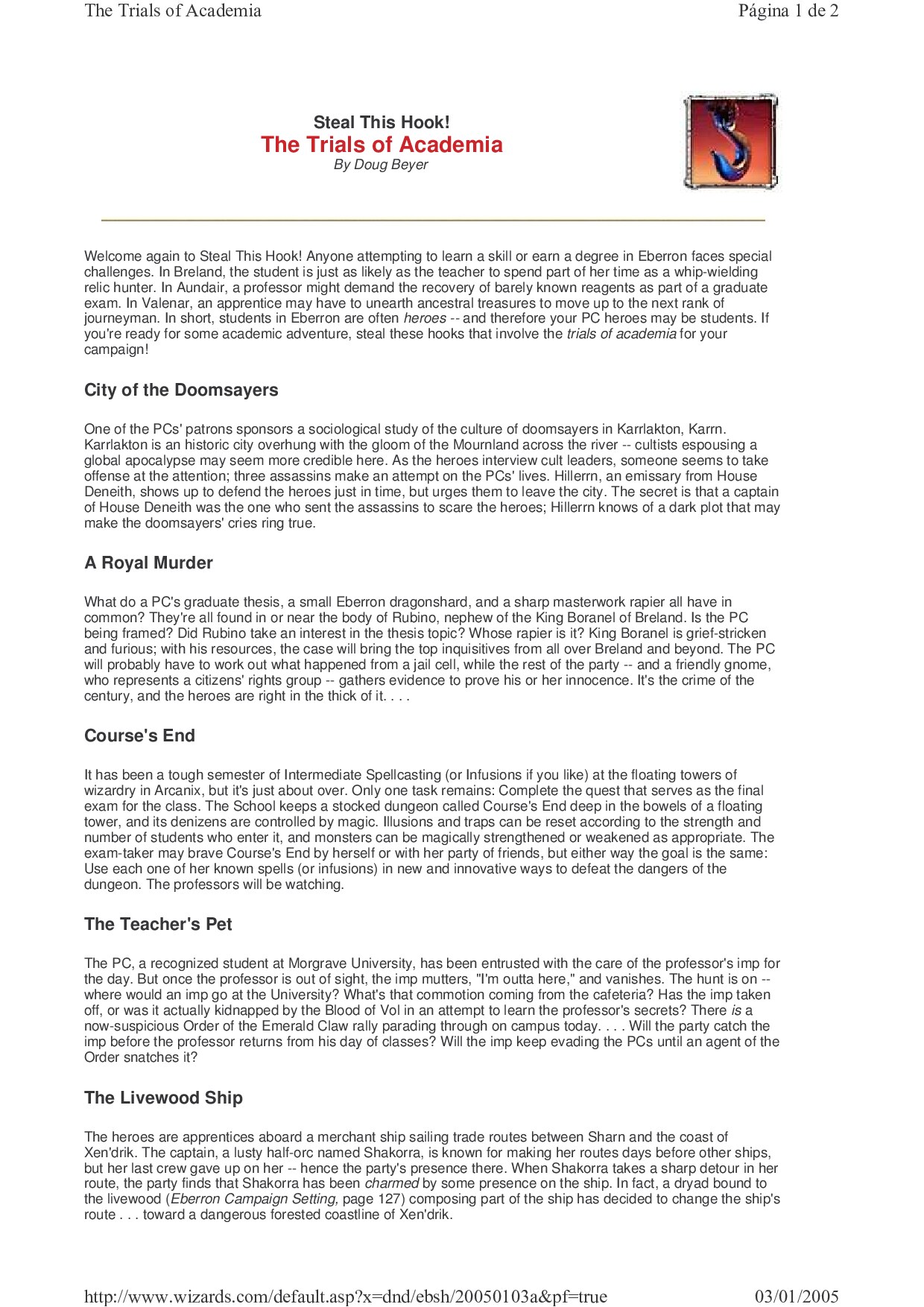 Eberron - The Trials of Academia