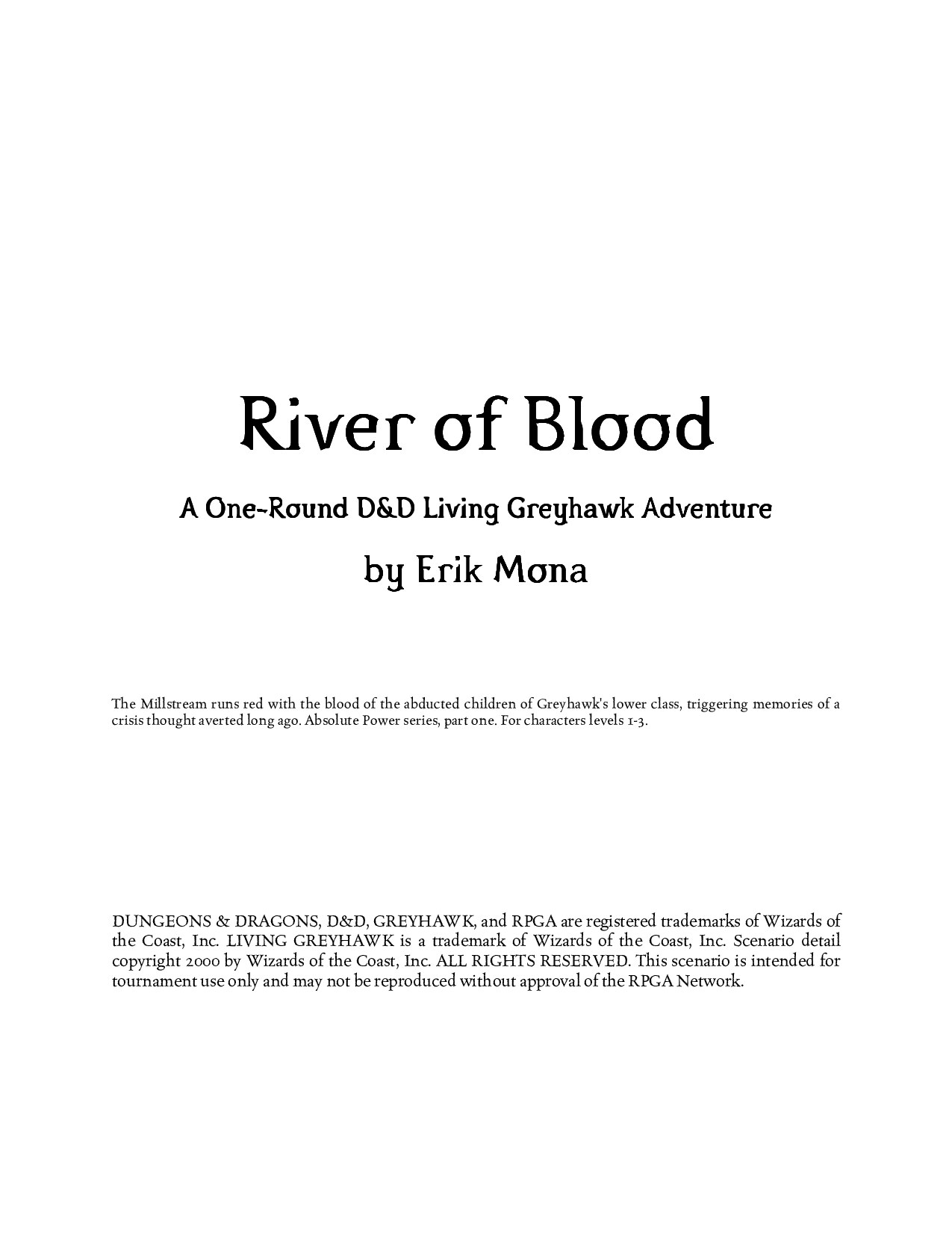 River of Blood