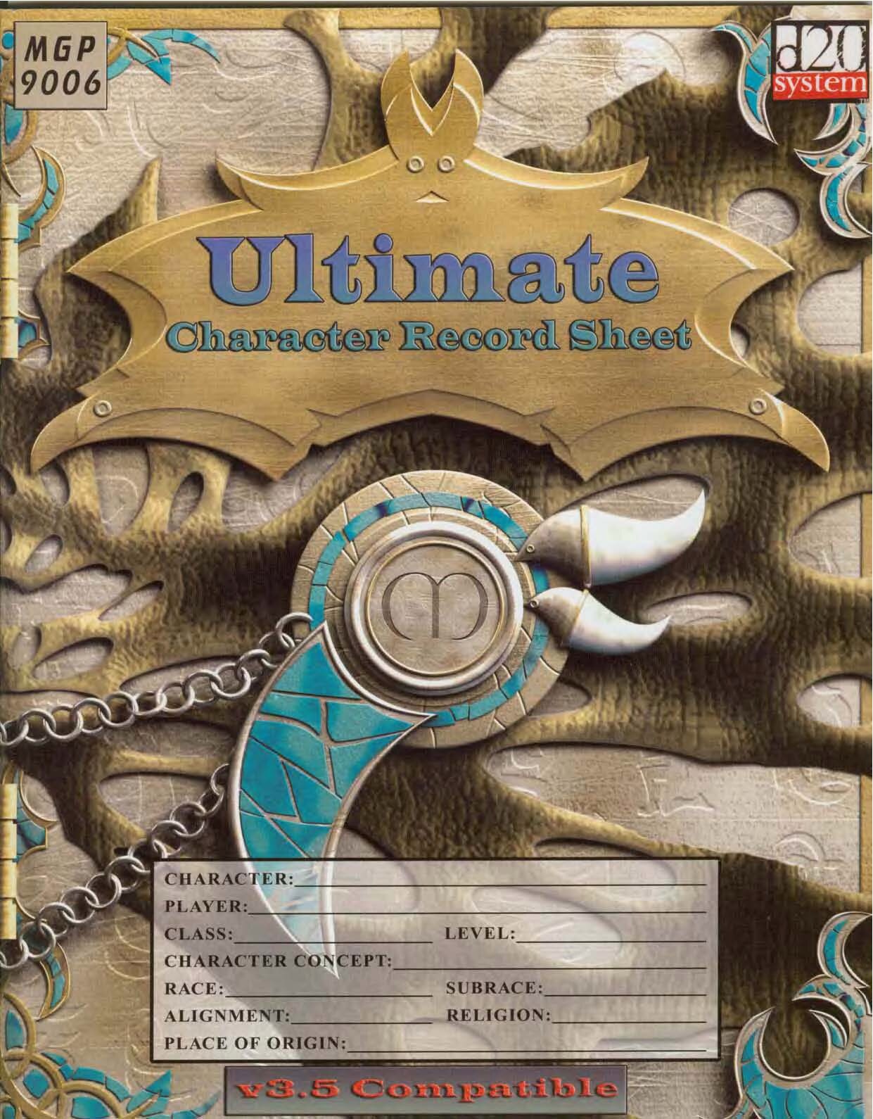 Ultimate Character Record Sheet