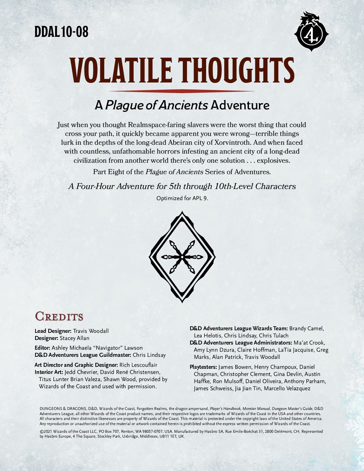 DDAL10-08 - Volatile Thoughts