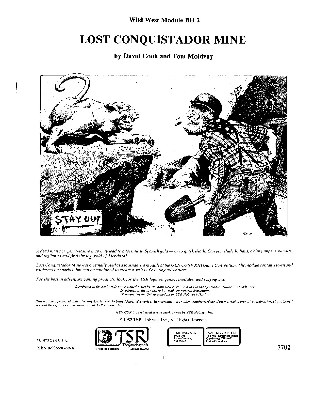 BH3 - Lost Conquistador Mine - (TSR7702)