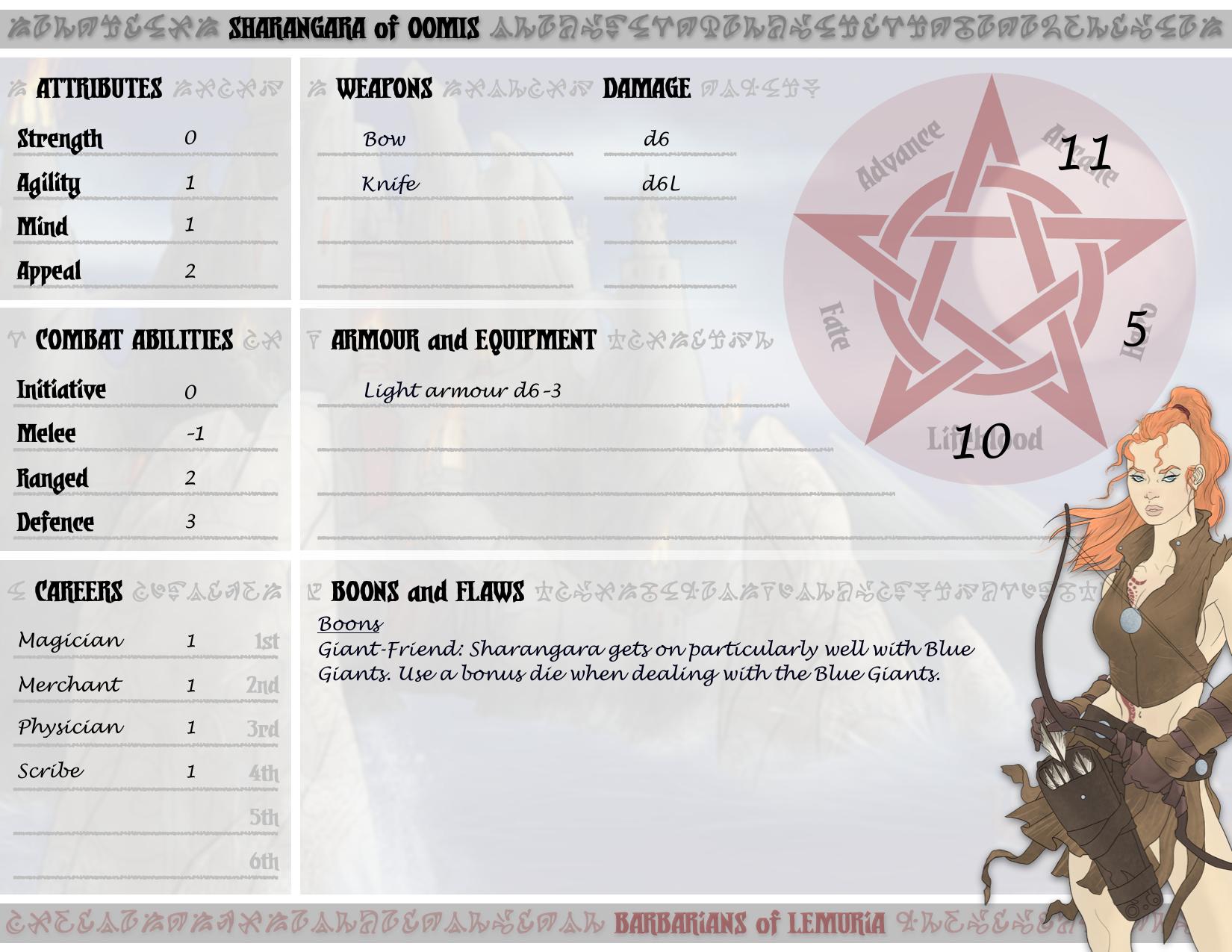 Barbarians of Lemuria PreGen Sharangara Of Oomis