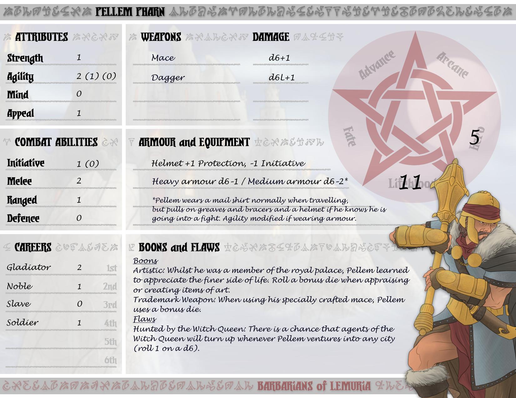 Barbarians of Lemuria PreGen Pellem Pharn