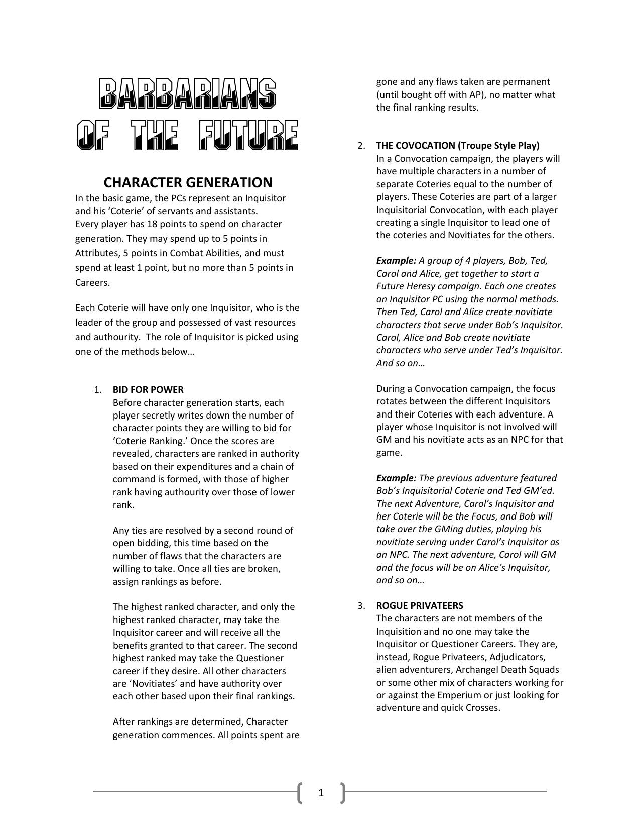 Barbarians of the Future (BoL)