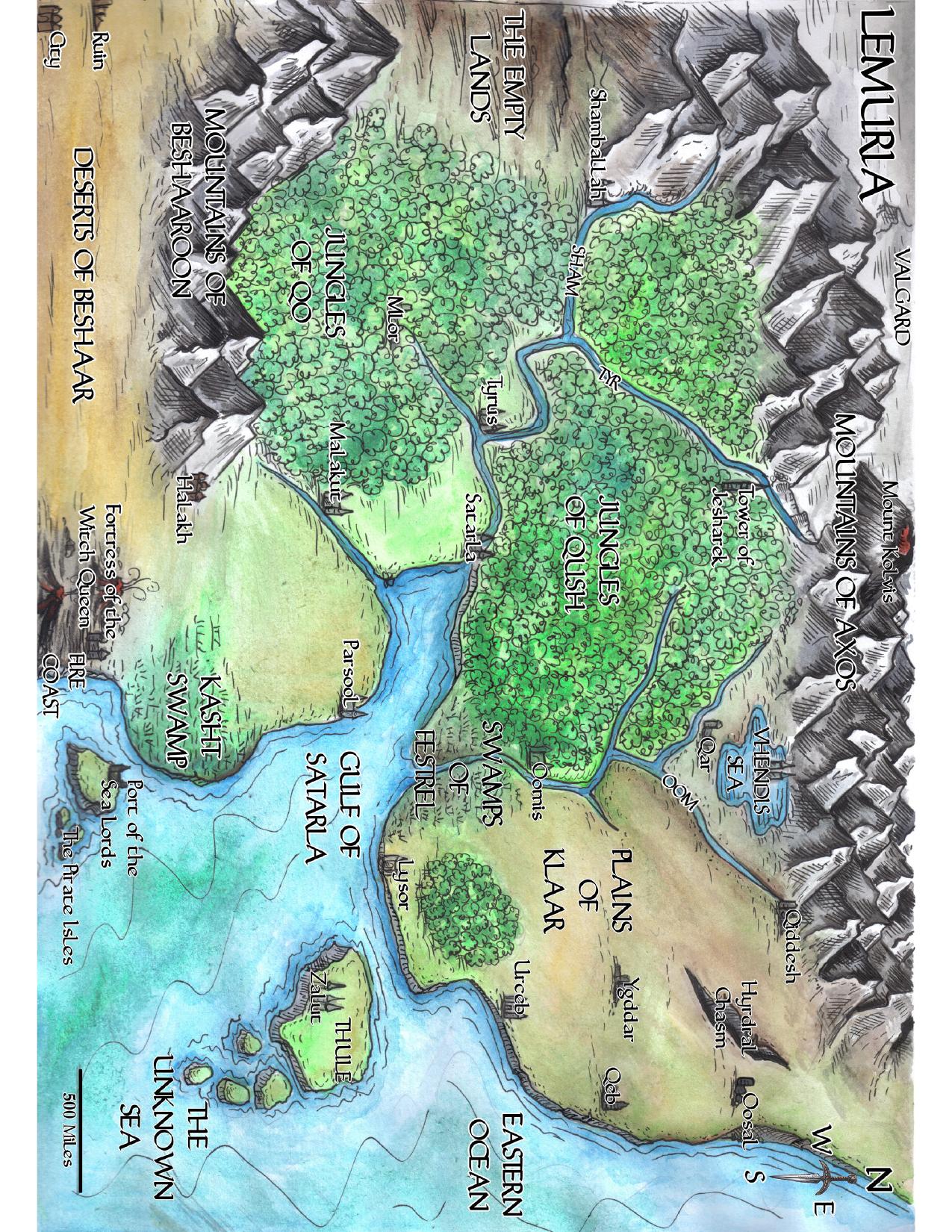 Barbarians of Lemuria Map