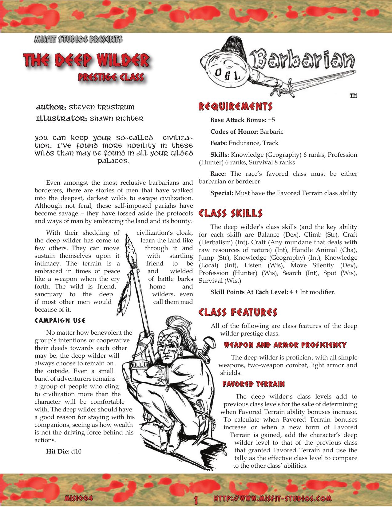 OGL Barbarian The Deep Wilder