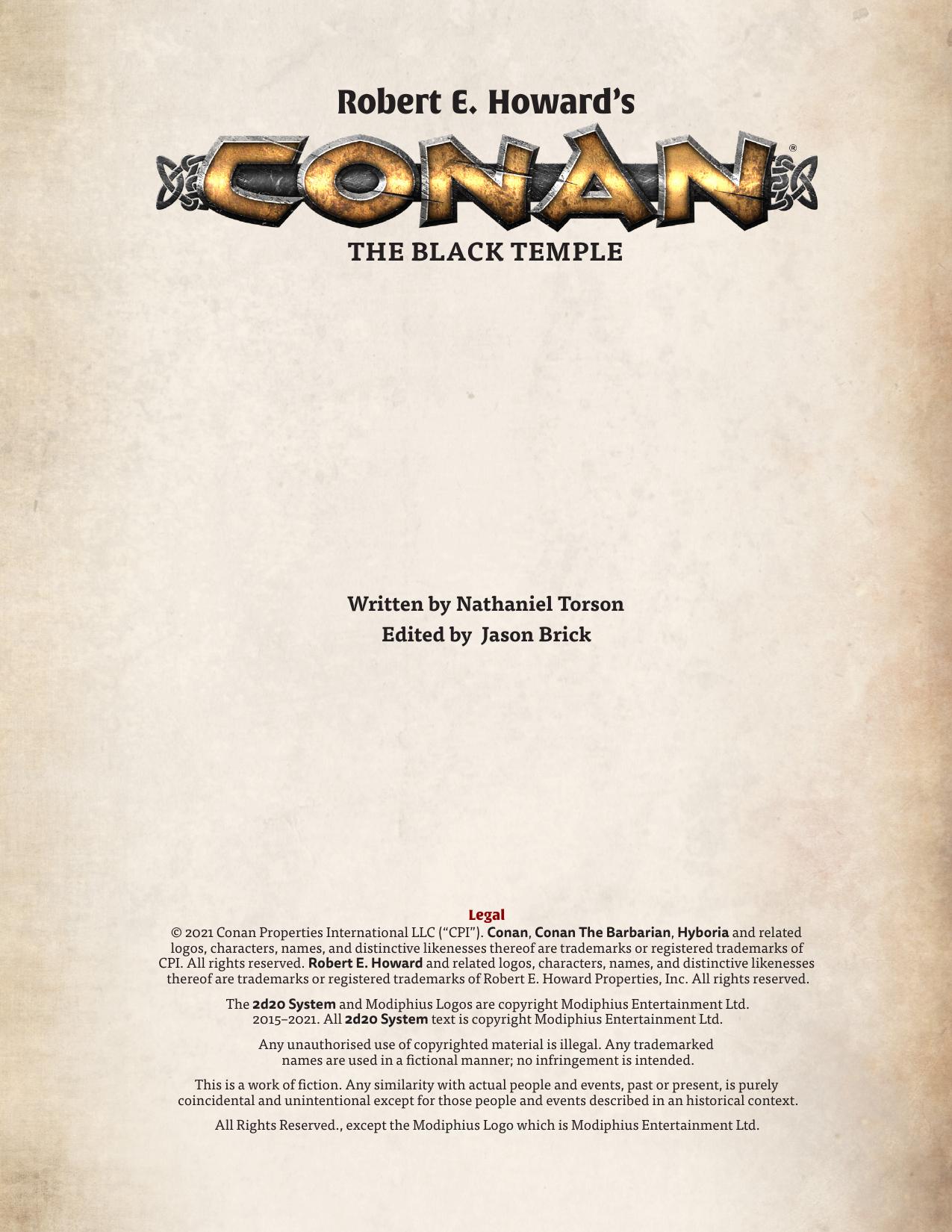 Conan Modiphius Shining Kingdoms 3 The Black Temple