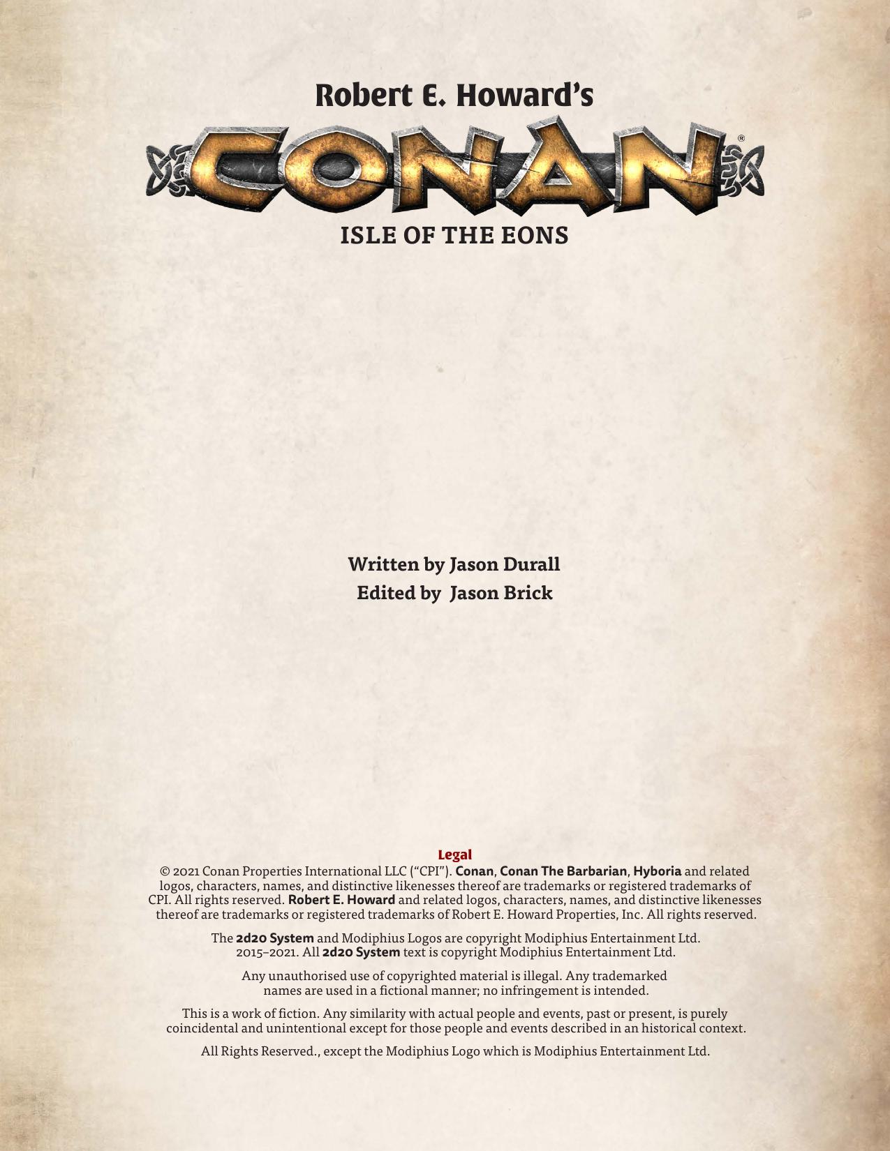 Conan Modiphius Shining Kingdoms 2 The Isle of the Eons