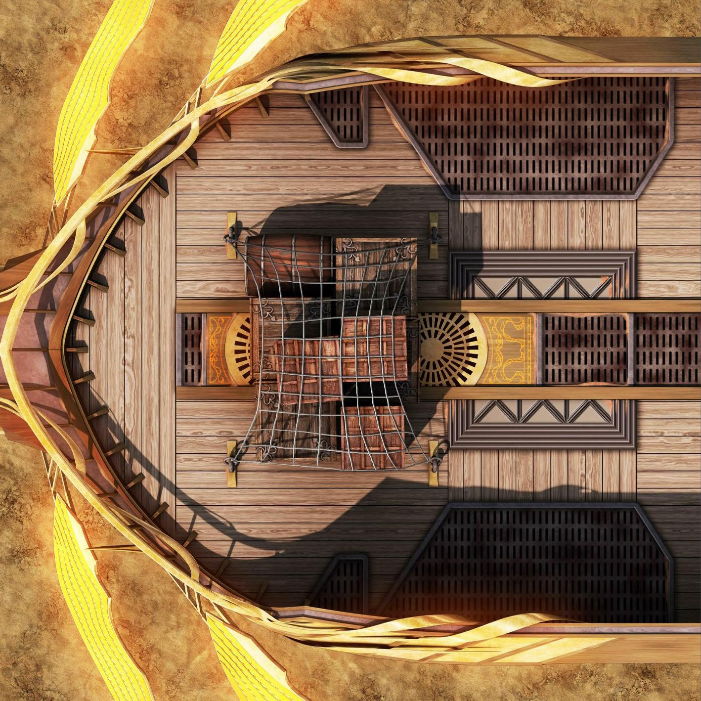 John Carter of Mars Airships of Barsoom Tile Set Ships Large Tiles