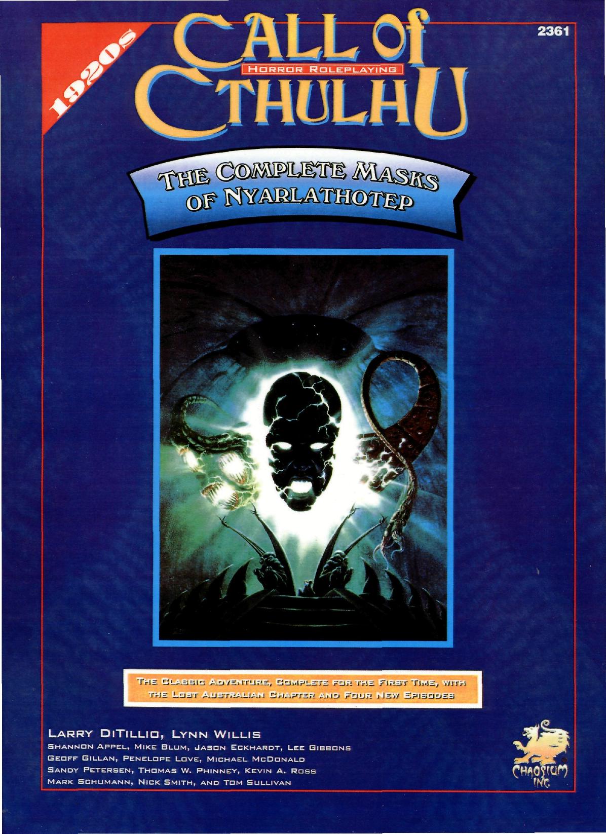 CoC 1920s The Complete Masks of Nyarlathotep