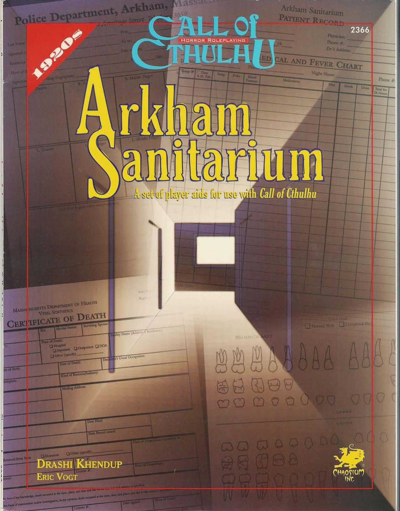 CoC 1920s Arkham Sanitarium