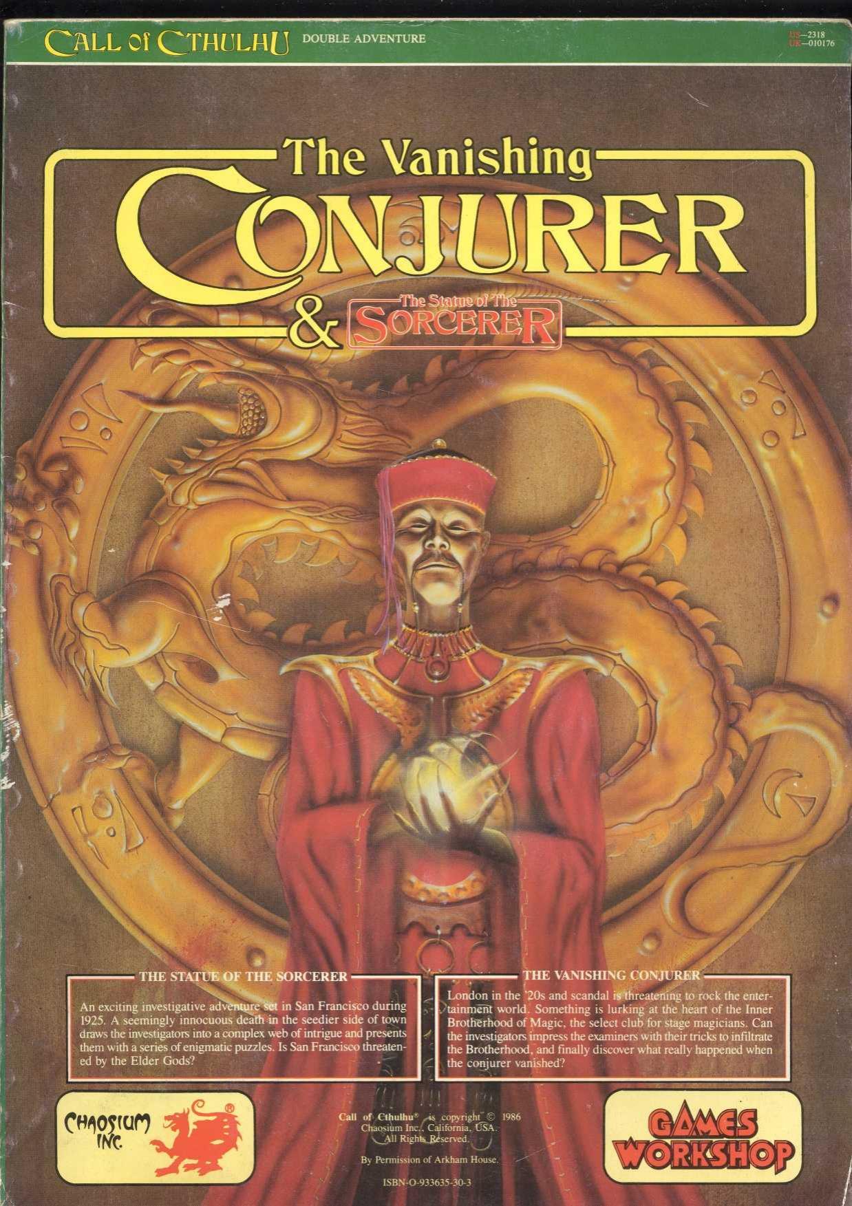 CoC The Vanishing Conjurer & The Statue of the Sorcerer