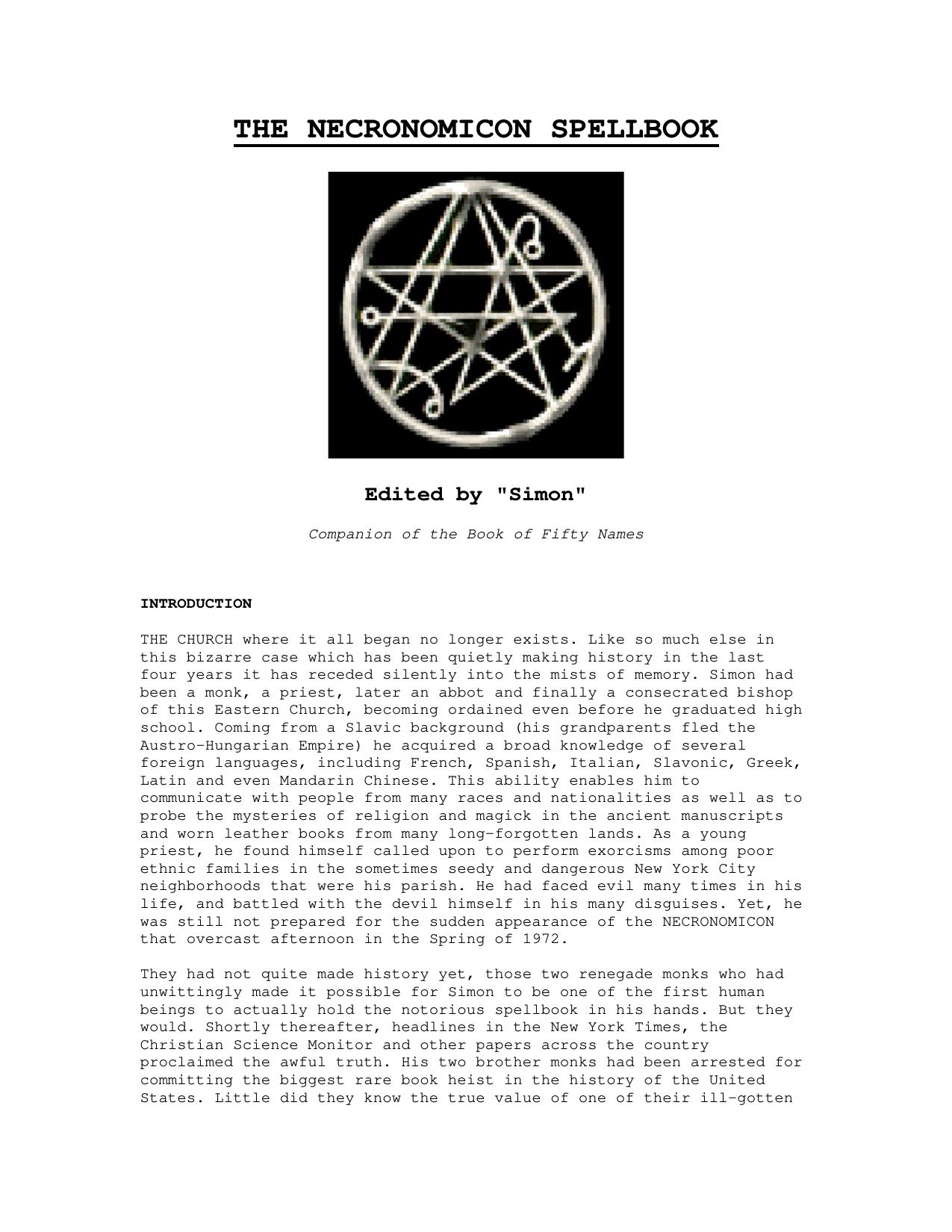 CoC The Necronomicon Spell Book