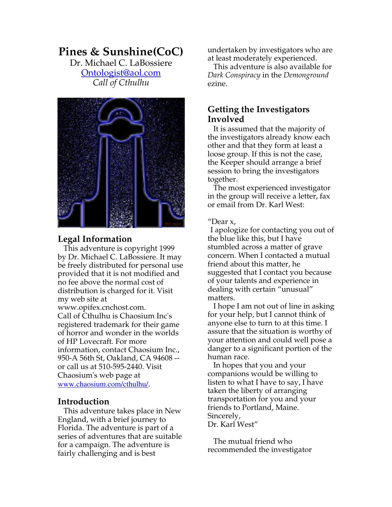 CoC Pines & Sunshine