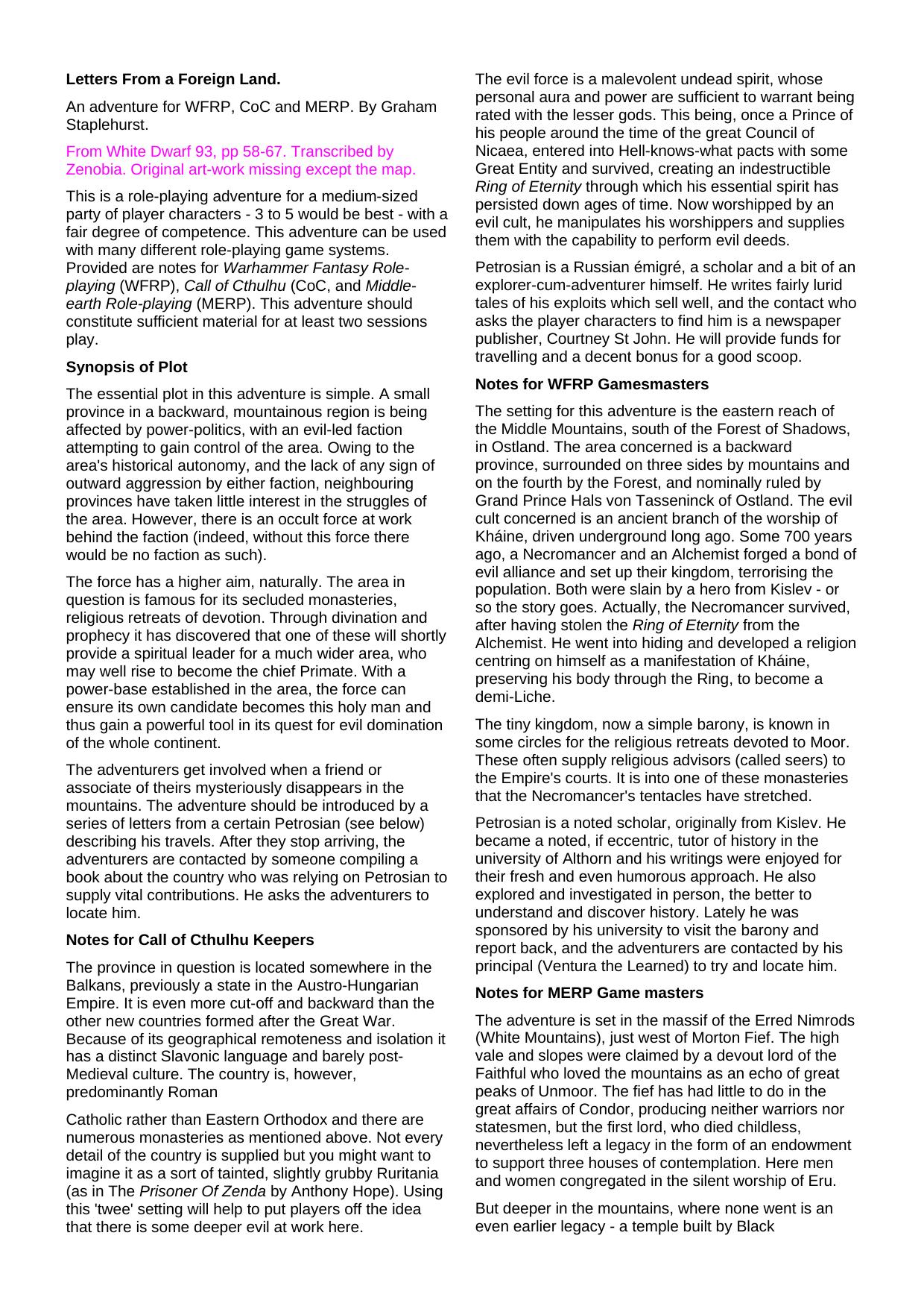 Letters From a Foreign Land