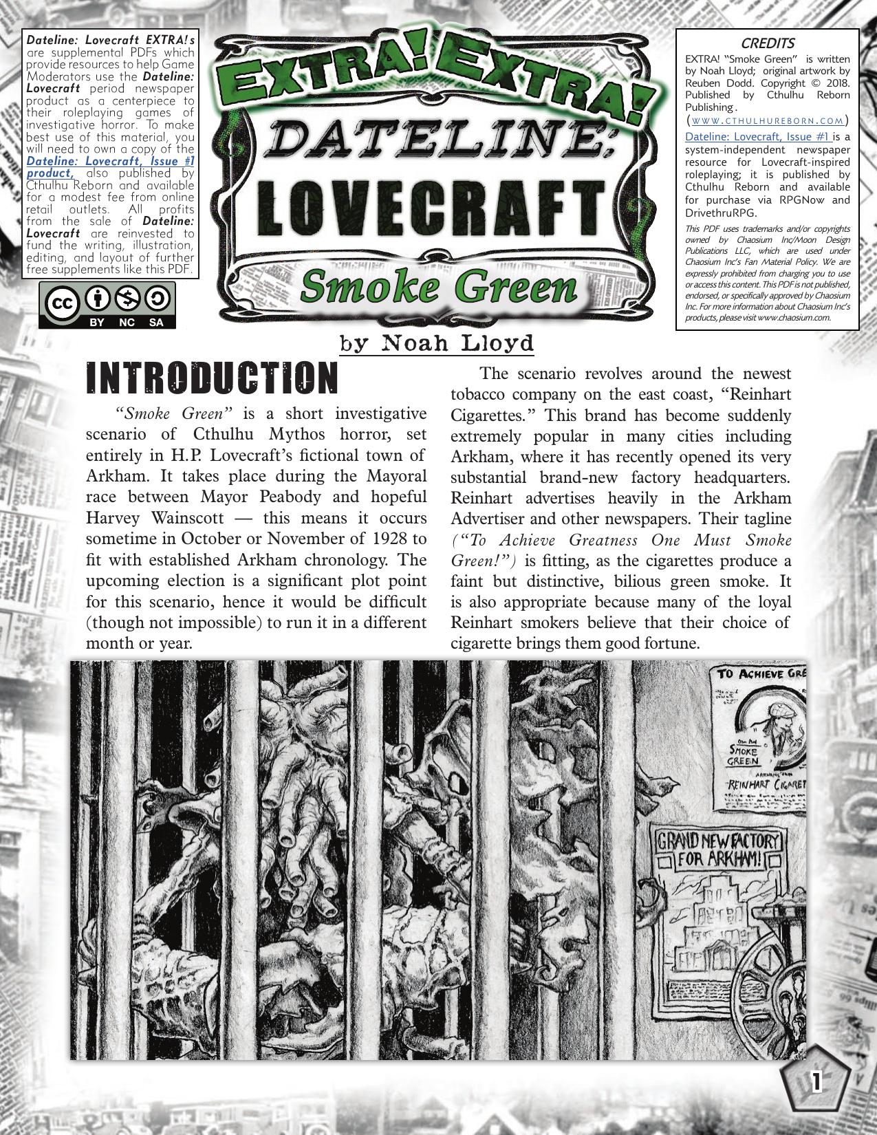 Dateline Lovecraft - Issue #1 - EXTRA!