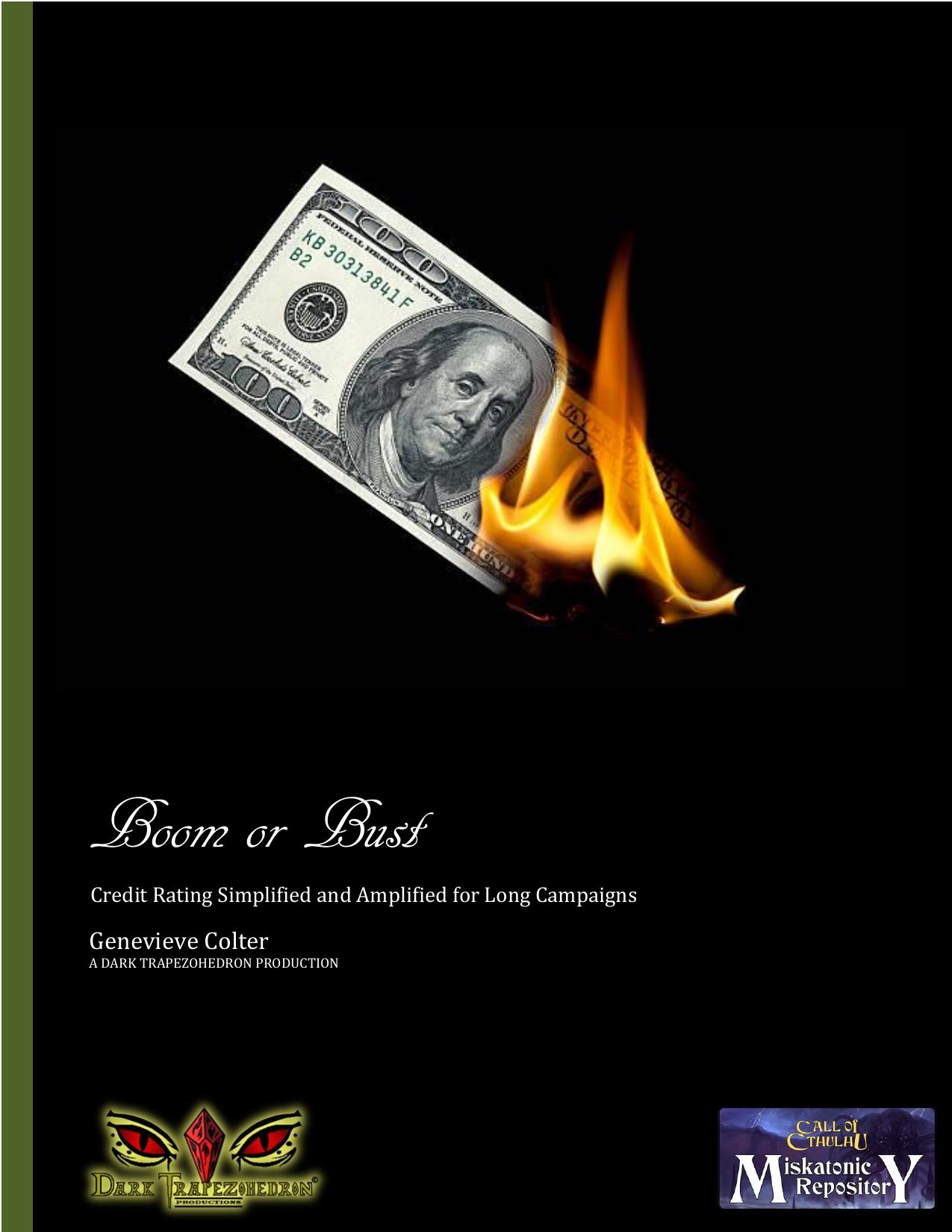 CoC - Miskatonic Repository - Boom or Bust